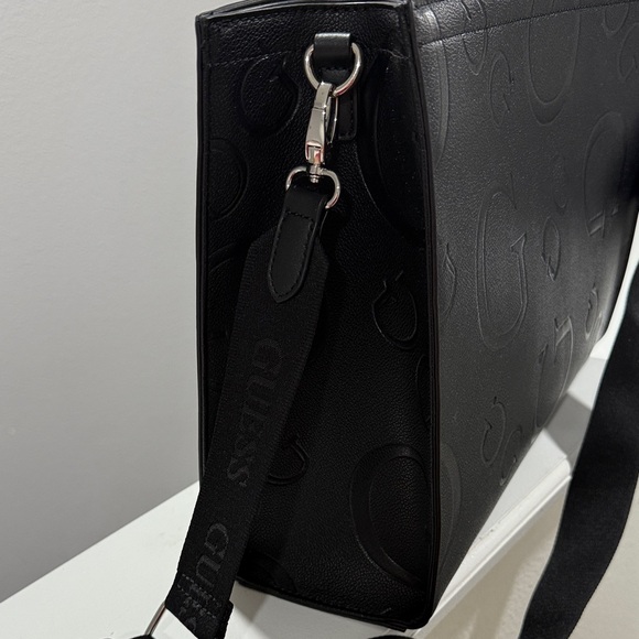 Guess Black Embossed Logo Handbag - Picture 4 of 4
